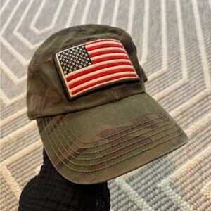 47 Brand Camo Cap with American Flag Patch 
One size fits all!